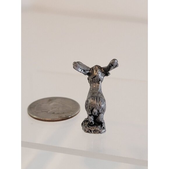 Solid Pewter Silver MOOSE Funny Highly Detailed Figurine Bartlett - Picture 4 of 7